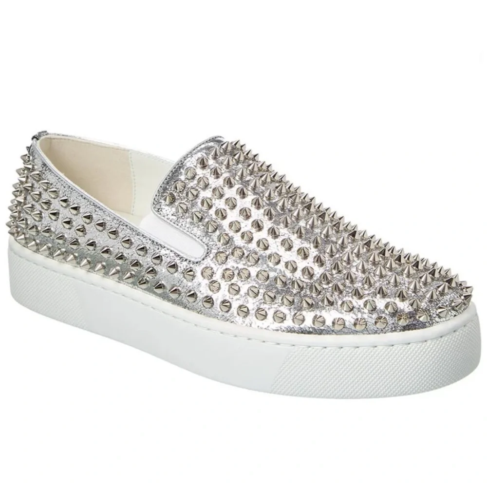 Christian Louboutin roller boat spike slip on sneakers size 44 made Italy
